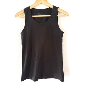Pact Organic Sleeveless Tank Shirt Black Womens Small 100% Cotton Sustainable